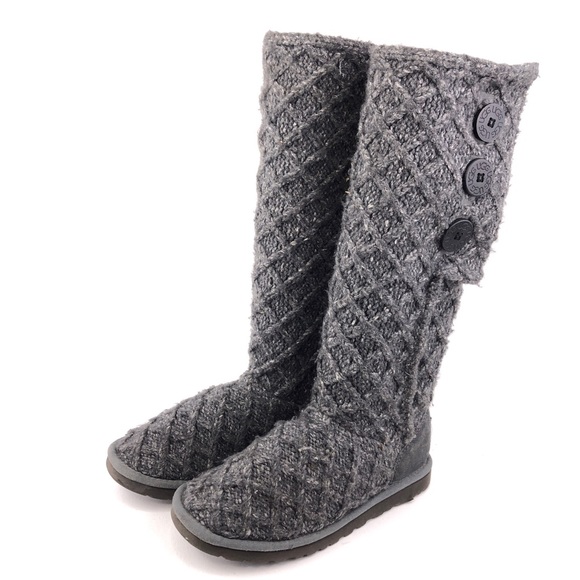 UGG Lattice Cardy Cuffable Knit Tall Winter Boots 7 - Picture 3 of 13